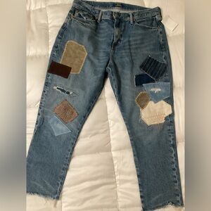 Polo Ralph Lauren Slim Boyfriend Patchwork Denim Jeans